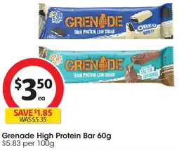 Coles Grenade High Protein Bar offer