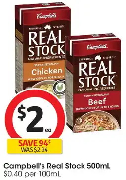 Coles Campbell's Real Stock offer