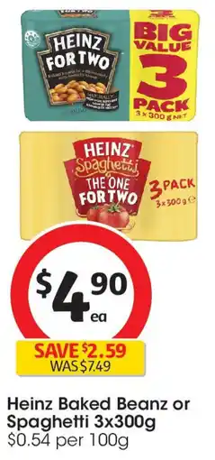 Coles Heinz Baked Beanz or Spaghetti offer