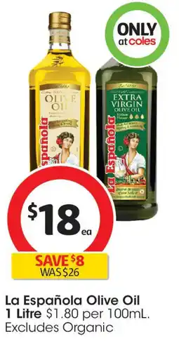 Coles La Española Olive Oil offer