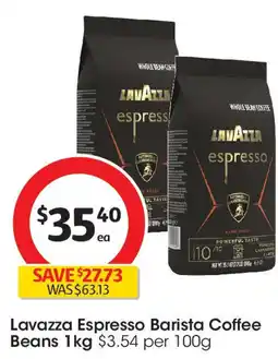 Coles Lavazza Espresso Barista Coffee Beans offer