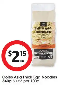 Coles Coles Asia Thick Egg Noodles offer