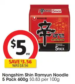 Coles Nongshim Shin Ramyun Noodle offer