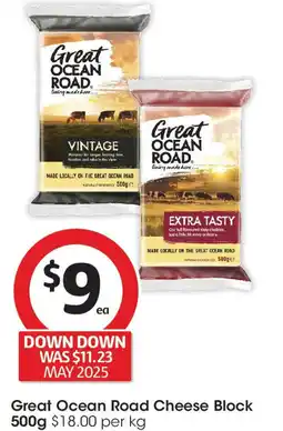 Coles Great Ocean Road Cheese Block offer