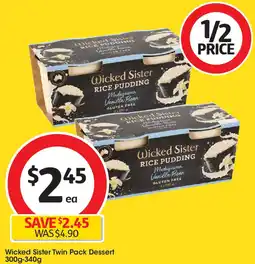 Coles Wicked Sister Twin Pack Dessert offer