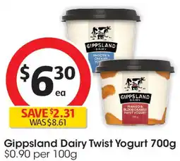 Coles Gippsland Dairy Twist Yogurt offer