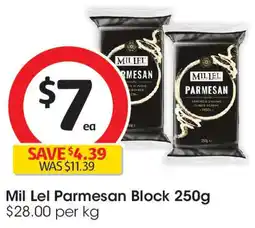 Coles Mil Lel Parmesan Block offer