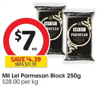 Coles Mil Lel Parmesan Block offer