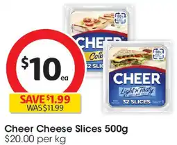 Coles Cheer Cheese Slices offer