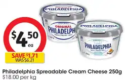 Coles Philadelphia Spreadable Cream Cheese offer