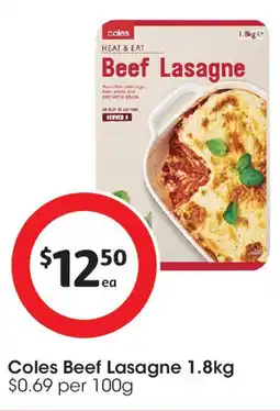 Coles Coles Beef Lasagne offer