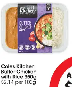 Coles Coles Kitchen Butter Chicken with Rice offer