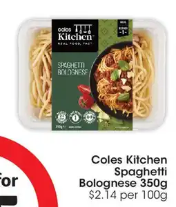 Coles Coles Kitchen Spaghetti Bolognese offer