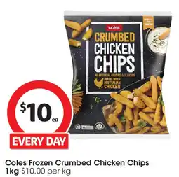 Coles Coles Frozen Crumbed Chicken Chips offer