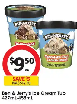 Coles Ben & Jerry's Ice Cream Tub offer