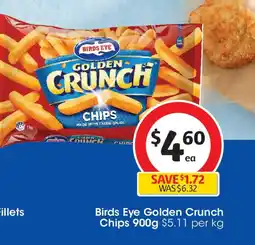Coles Birds Eye Golden Crunch Chips offer