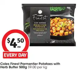 Coles Coles Finest Parmentier Potatoes with Herb Butter offer