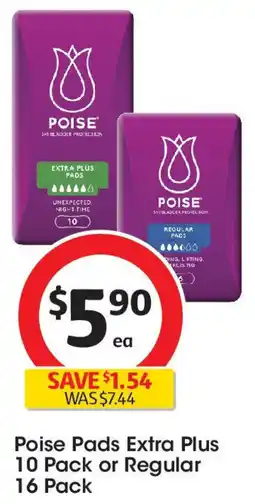 Coles Poise Pads Extra Plus offer
