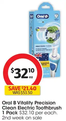 Coles Oral B Vitality Precision Clean Electric Toothbrush 10 offer