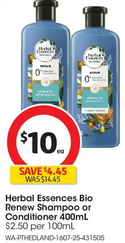 Coles Herbal Essences Bio Renew Shampoo or Conditioner offer