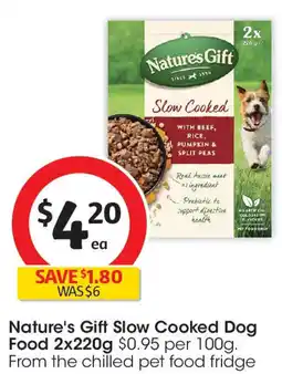 Coles Nature's Gift Slow Cooked Dog Food offer