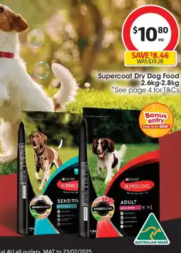 Coles Supercoat Dry Dog Food offer