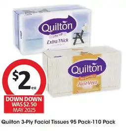 Coles Quilton 3-Ply Facial Tissues offer
