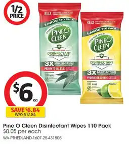 Coles Pine O Cleen Disinfectant Wipes offer