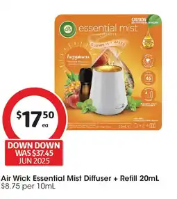 Coles Air Wick Essential Mist Diffuser + Refill offer