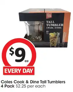 Coles Coles Cook & Dine Tall Tumblers offer