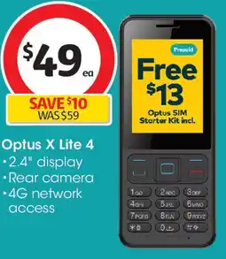 Coles Optus X Lite 4 offer