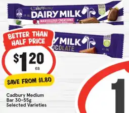 IGA Cadbury Medium Bar offer