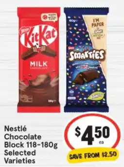 IGA Nestlé Chocolate Block offer