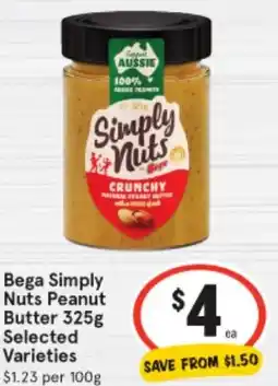 IGA Bega Simply Nuts Peanut Butter offer