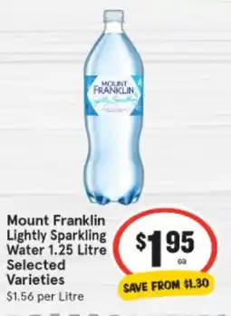 IGA Mount Franklin Lightly Sparkling Water offer