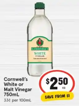 IGA Cornwell's White or Malt Vinegar offer