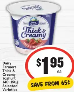 IGA Dairy Farmers Thick & Creamy Yoghurt offer