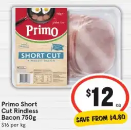 IGA Primo Short Cut Rindless Bacon offer