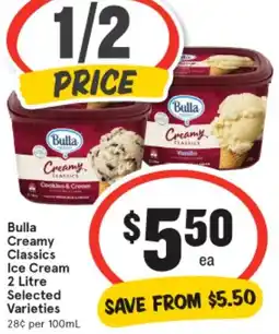 IGA Bulla Creamy Classics Ice Cream offer