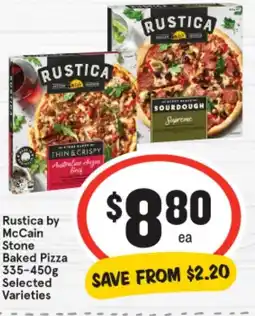 IGA Rustica by McCain Stone Baked Pizza offer