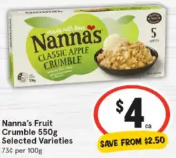 IGA Nanna's Fruit Crumble offer