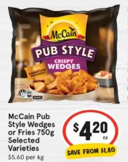 IGA McCain Pub Style Wedges or Fries offer