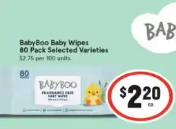 IGA Baby Boo Baby Wipes offer
