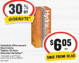 IGA Hydralyte Effervescent Electrolyte offer