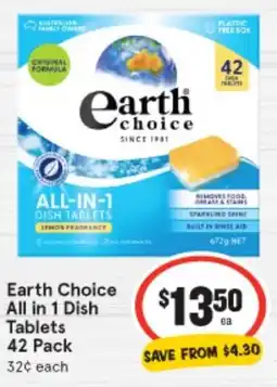 IGA Earth Choice All in 1 Dish Tablets offer