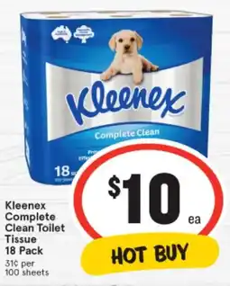 IGA Kleenex Complete Clean Toilet Tissue offer