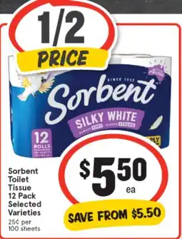 IGA Sorbent Toilet Tissue offer