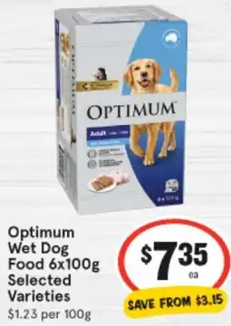 IGA Optimum Wet Dog Food offer