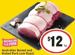 IGA Australian Boned and Rolled Pork Loin Roast offer