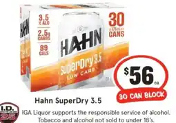 IGA Hahn SuperDry 3.5 offer